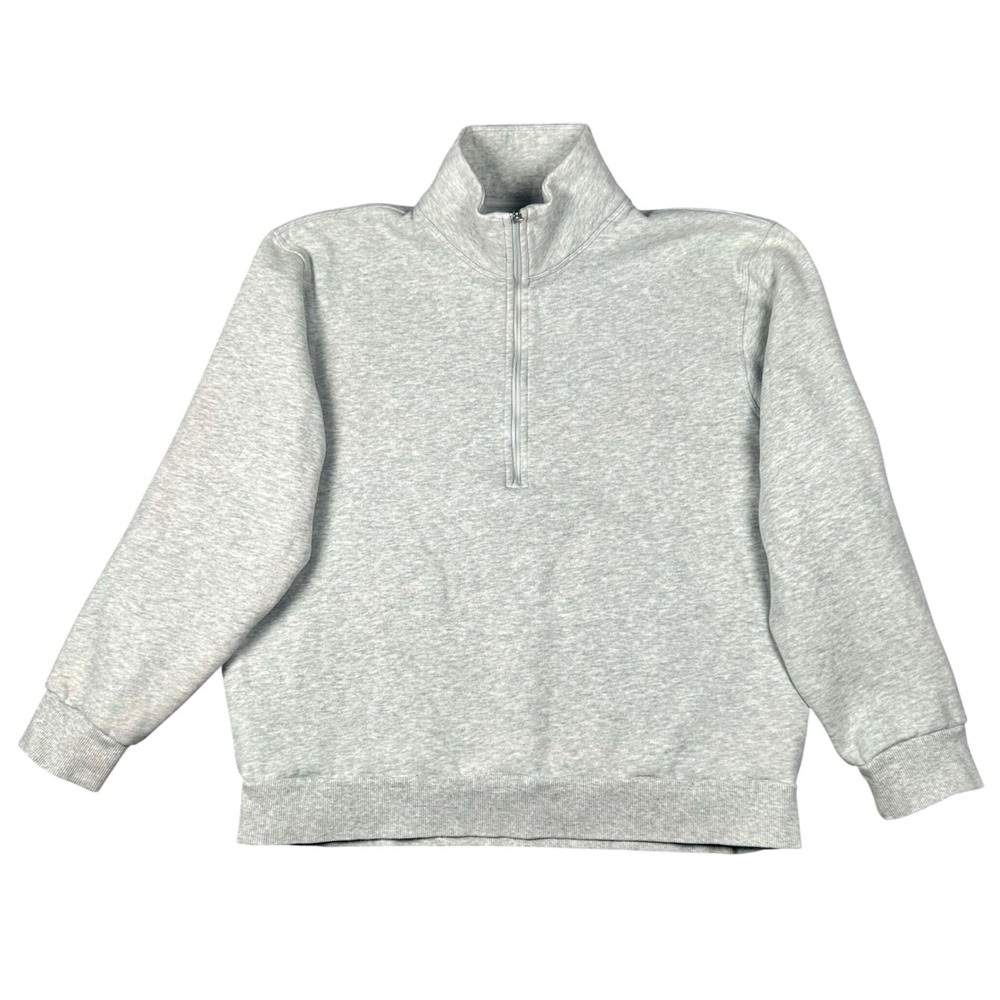 Lululemon Half Zip Sweatshirt Womens Small Gray Pullover Cropped Boxy Athleisure